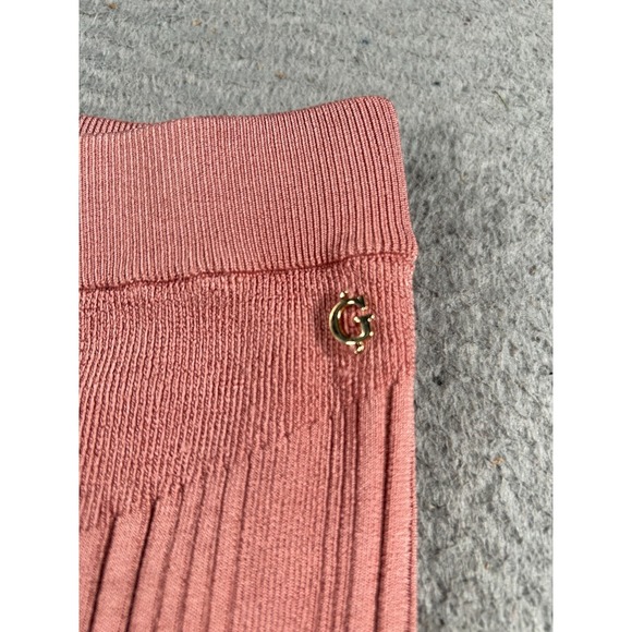 Guess Skirt Women's Small Pink Bandage Midi Ribbed Knit Cocktail Party Stretch - Picture 7 of 11